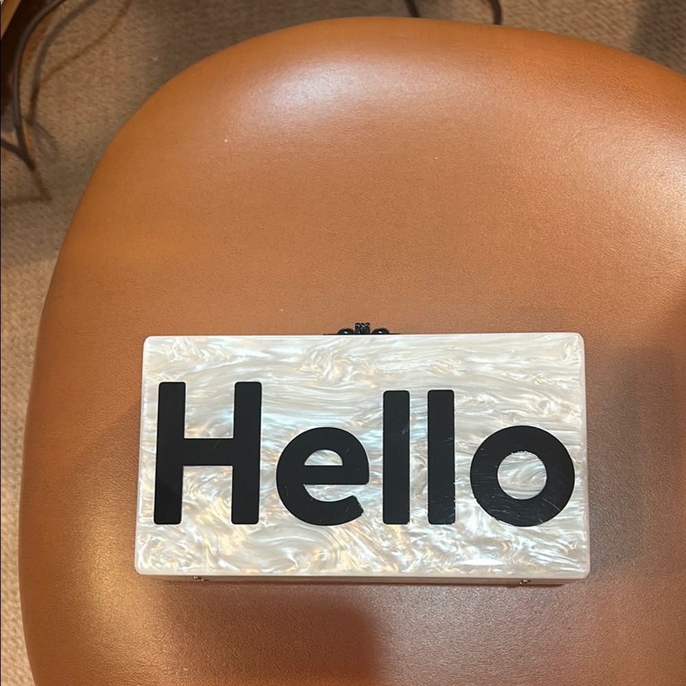Edie Parker White 'Hello' Clutch
